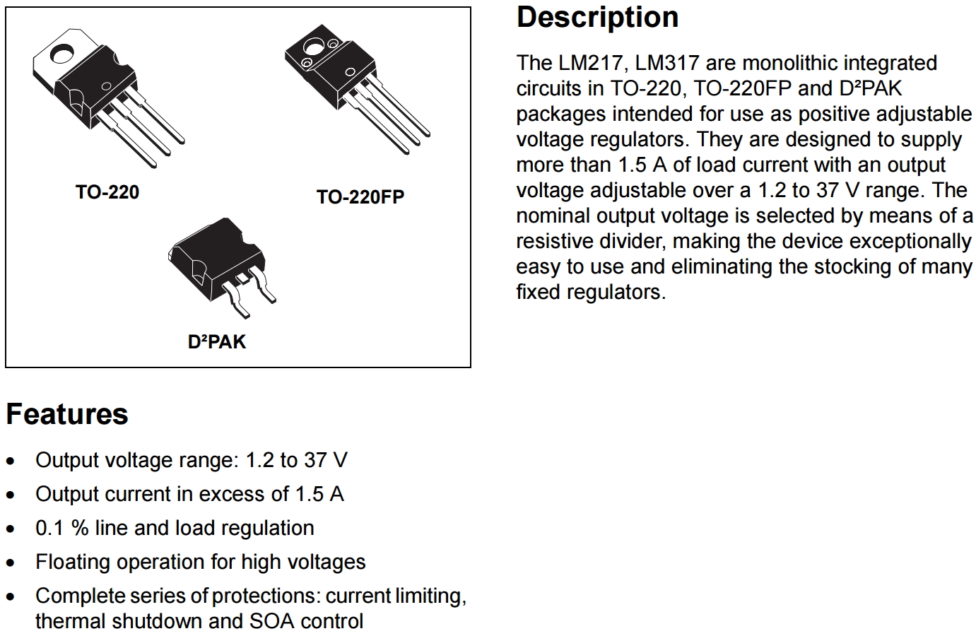 מייצבי מתח ST MICROELECTRONICS